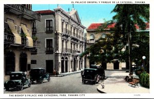 Panama Panama City The Bishop's Palace and Cathedral Park Old Cars