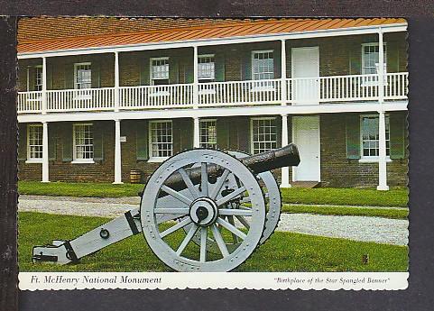 Fort McHenry Baltimore MD Postcard BIN