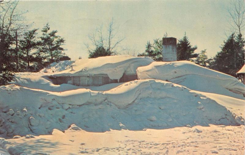 CRIVITZ WISCONSIN PSTMK HOUSE COVERED BY WINTER'S CLOAK OF ERMINE POSTCARD 1966