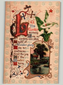 Antique Postcard 1910 Easter Embossed High Color Posted 5.5 x 3.5 