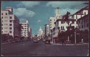 Collins Avenue,Miami Beach,Florida Postcard BIN
