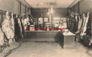 MI, Sturgis, Michigan, RPPC, Reed & Porter's Butcher Shop Interior, Photo