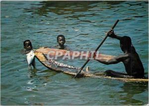 'Modern Postcard Republic of Cote d''Ivoire Young Fishermen'