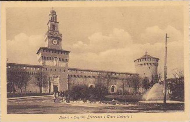 Italy Milano Castello Sforzesco e Torre Umberto I