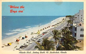 Atlantic Boulevard Looking South, Beach Where the Boys Are Fort Lauderdale FL