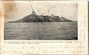 Egg Rock, Nahant Bay MA Undivided Back c1906 Vintage Postcard S27