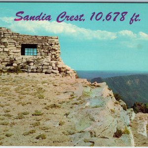 1965 Albuquerque, NM Kiwanis Point Sandia Crest Greetings Ancient Ruins PC A239