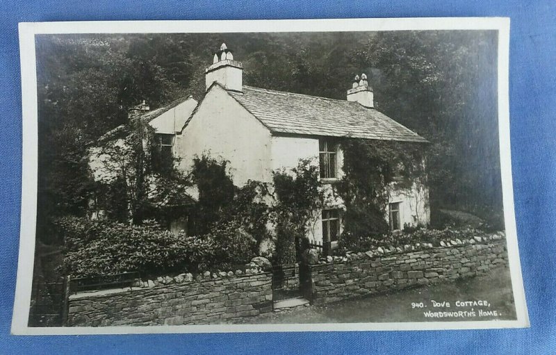 Vintage Real Photo Postcard Dove Cottage Wordsworth's Home Ambleside  C1   