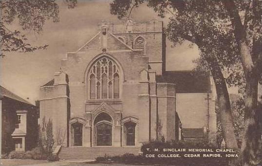 Iowa Cedar Rapids T M Sinclair Memorial Chapel Coe College 