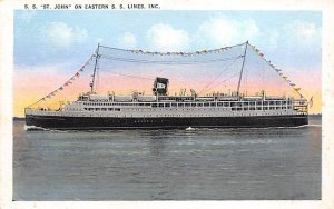 SS St John Eastern Steamship Line Ship Unused 