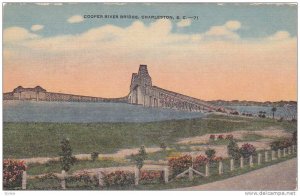 General view of Cooper River Bridge, Charleston, South Carolina, 30-40s