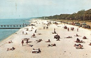 VINTAGE POSTCARD BEACH SCENE ALONG THE BEAUTIFUL MISSISSIPPI GULF COAST c. 1975