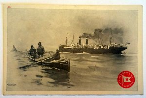 5 VINTAGE POSTCARDS RED STAR LINE - ANTWERPEN - 1920. UNUSED!!!