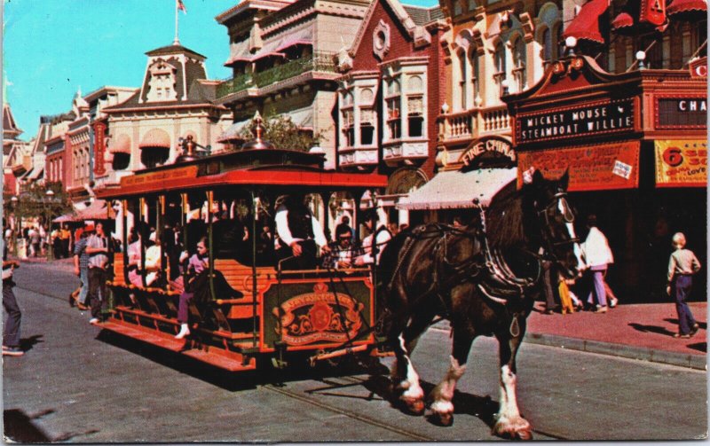 Walt Disney World Reliving the Good Old Days Main Street Vintage Postcard C206