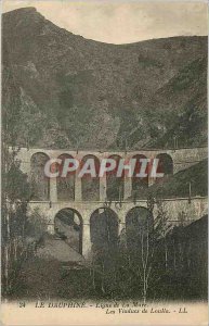 Old Postcard The Dauphine line Mure The Viaduct Loulla