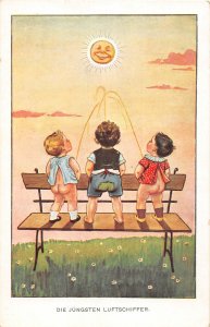 H81/ Interesting Postcard Boys Being Boys Pee Urinate Peeing c1910 100