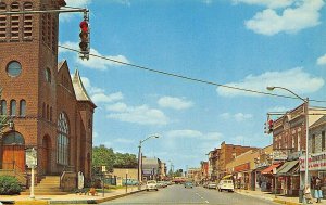 RAHWAY NEW JERSEY~MAIN SHOPPING DISTRICT~STOREFRONTS~1950s POSTCARD