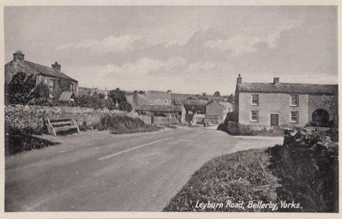 Leyburn Road Bellerby Yorkshire Village Vintage Rare Real Photo Postcard