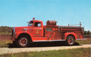 Logansport IN Boyer Fire Truck Delivery to Vicksburg MS Postcard