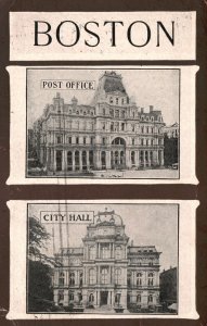 Vintage Postcard 1907 View of Post Office and City Hall Boston Massachusetts MA