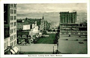 Main Street Looking South Butte Montana MT Vtg Graycraft Postcard Unused UNP S20