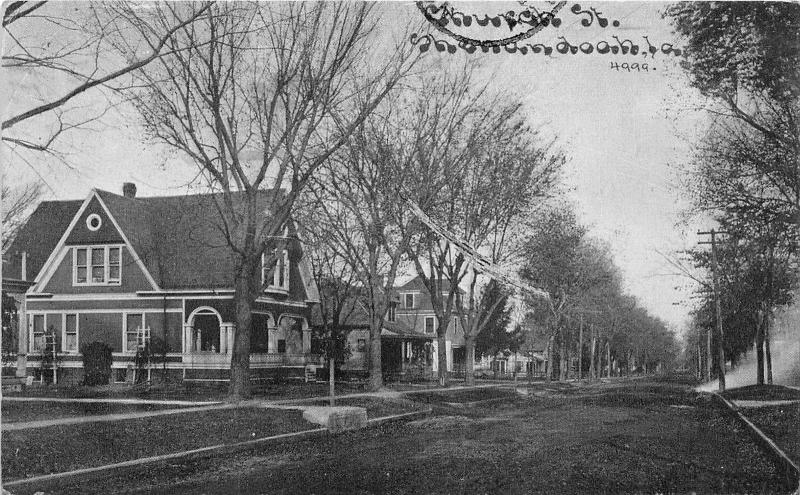 Shenandoah Iowa~Church Street~Residential Area~'12 CU Williams Blue Sky Postcard