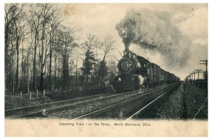 C.1900-07 Train R.R. North Baltimore, Ohio. Vintage Postcard P120