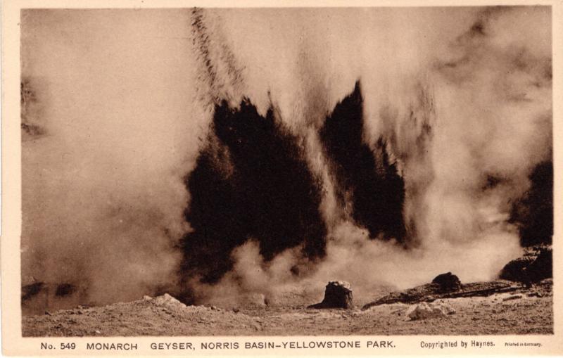 Monarch Geyser, Upper Basin, Yellowstone National Park, 1914