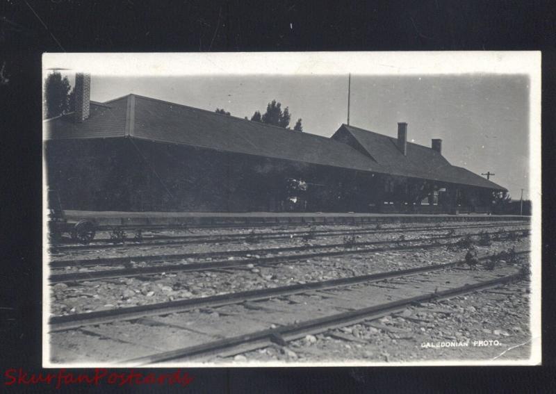 ROCK SPRINGS WYOMING RAILROAD DEPOT TRAIN STATION OLD REAL PHOTO POSTCARD