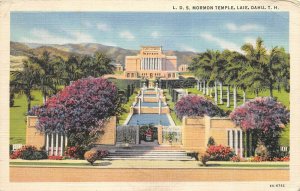 Oahu Territory of Hawaii 1936 Postcard LDS Mormon Temple Laie