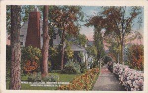 New York Saratoga Springs Walk In Chauncey Olcott's Gardens Curteich