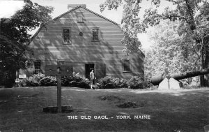 Old Gaol Jail York Maine 1950s Real Photo RPPC postcard