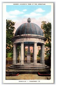 Andrew Jackson Tomb Hermitage Nashville Tennessee TN UNP Linen Postcard Z5
