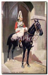 Old Postcard Whitehall Sentry Guard is London