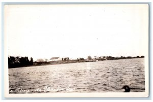 c1940's Le Village De Peribonka Quebec Canada RPPC Photo Vintage Postcard 