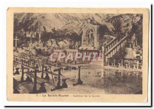 La Sainte Baume Old Postcard Inside the cave