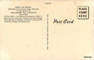 Mary Lou Motel BUTTE MONTANA Lynx postcard 10150