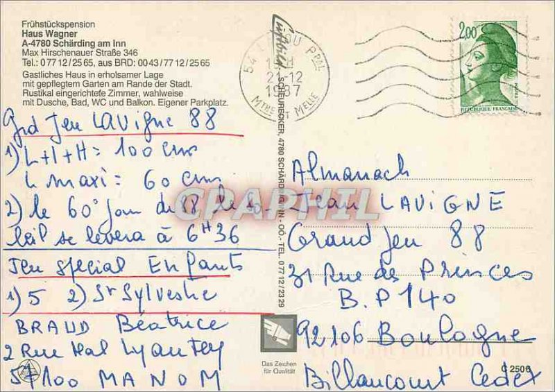 Postcard Modern Haus Wagner