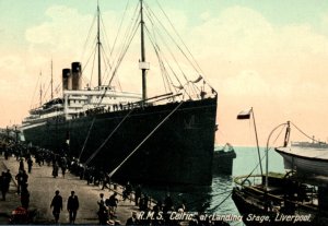 RMS Celtic White Star Line Ocean Liner Steamship Postcard
