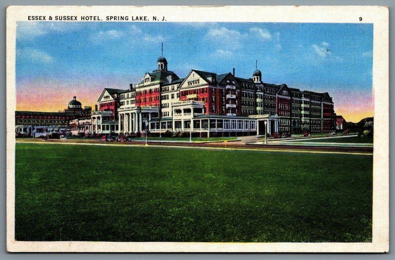 Postcard Spring Lake New Jersey c1920s Essex & Sussex Hotel Now Condominiums