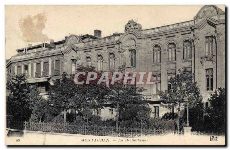 Old Postcard Montauban the Library