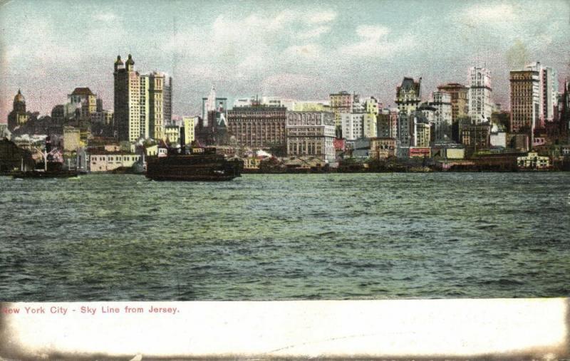 NEW YORK, N.Y., Sky Line from Jersey (1910s)