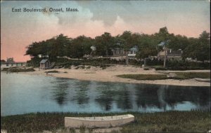 Onset Massachusetts MA East Blvd Hand Colored Vintage Postcard