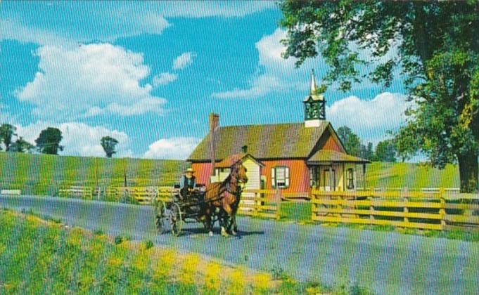 Ohio Greetings From The Amish Country Showing Little Red Schoolhouse