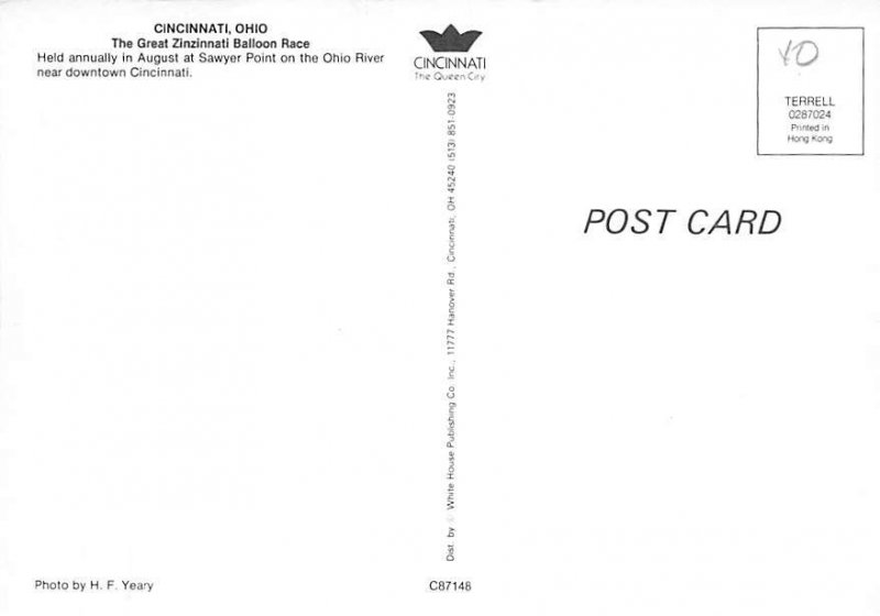 The Great Ballon Race, Cincinnati, Ohio  