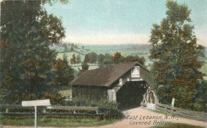 Postcard New Hampshire East Lebanon Covered Bridge Leighton 23-7782