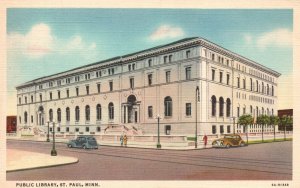 Vintage Postcard 1920's View of Public Library St. Paul Minnesota MN