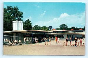 Postcard OH Sandusky Cedar Point New Bath House on Beach c1960s I10