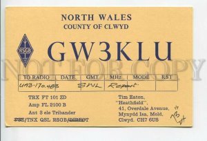 462870 1983 year Great Britain North Wales County of Clwyd radio QSL card