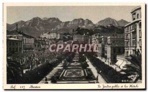 Old Postcard Menton Public Garden And Hotels